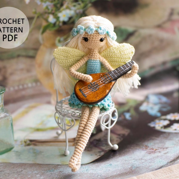 Forget-me-not fairy Doll crochet pattern