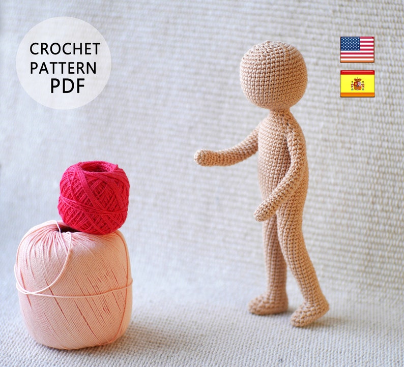 Base doll Crochet pattern English Español image 1
