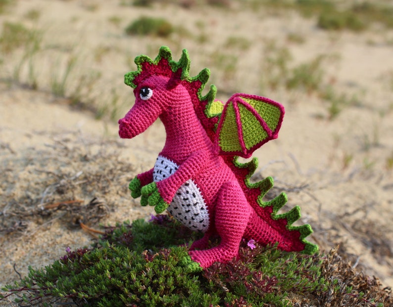 Crochet pattern Fruit dragon Amigurumi miniature image 6