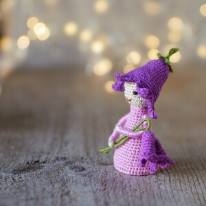 SET of 4 patterns Crochet flower fairies Wild Rose/ Forget-me-not/ Daisy/ Bluebell image 2