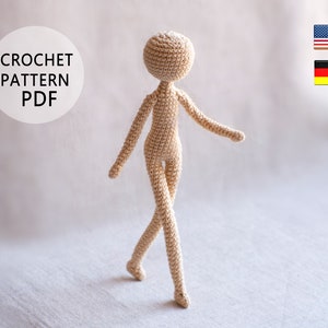 Lulu Doll crochet pattern, Basic Doll body pattern, Amigurumi baby doll  pattern, Crochet body doll base 32 cm (12,6 inch) (English, Deutsch,  Français) Crochet pattern by CrochetPatternWorld