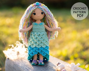 Mermaid crochet pattern Marina the sea princess