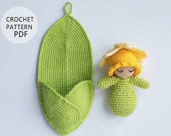 Crochet doll pattern Daffodil baby Fairy amigurumi