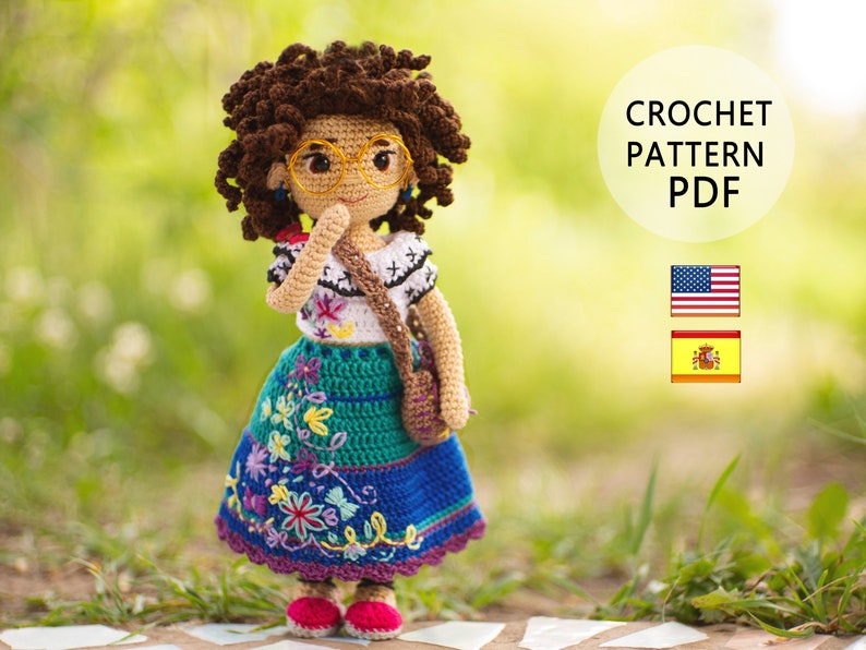 Crochet pattern Mirabel doll English Español image 1