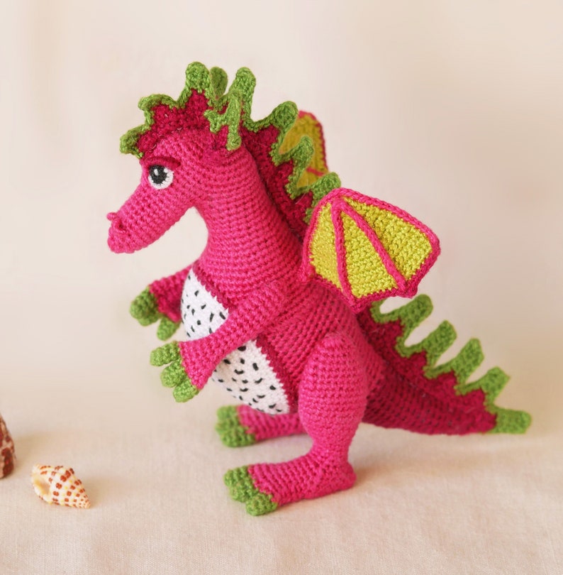 Crochet pattern Fruit dragon Amigurumi miniature image 8