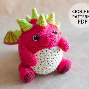 Crochet fruit dragon pattern Amigurumi baby dragon