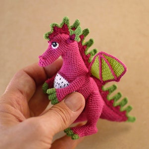 Crochet pattern Fruit dragon Amigurumi miniature image 4