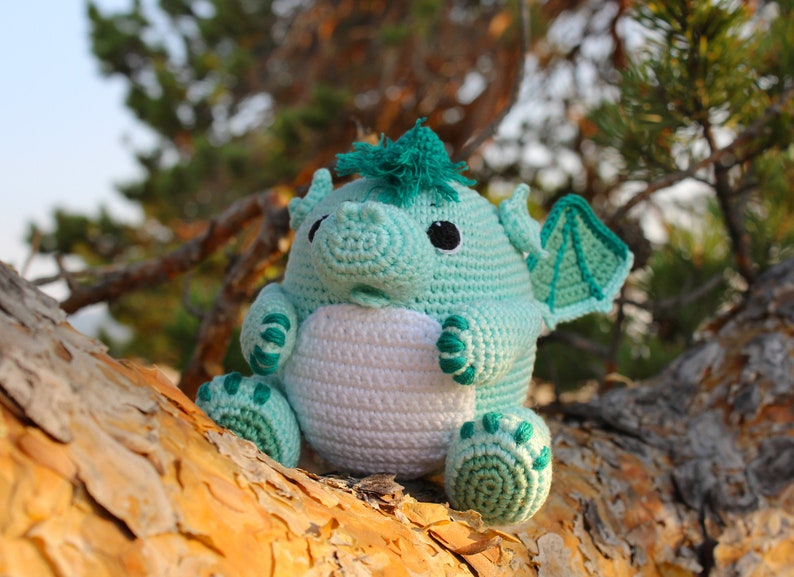 Crochet dragon pattern Amigurumi baby dragon image 9