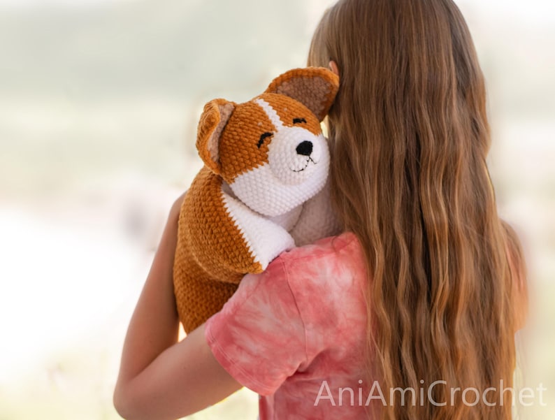 Puppy pillow crochet pattern Plush corgi image 8