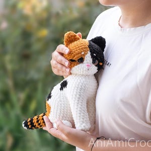 Calico kitten crochet pattern Plush kitty image 2