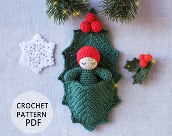 Crochet pattern Holly baby Christmas amigurumi