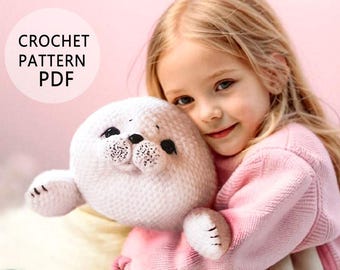 Plush baby seal Crochet pattern