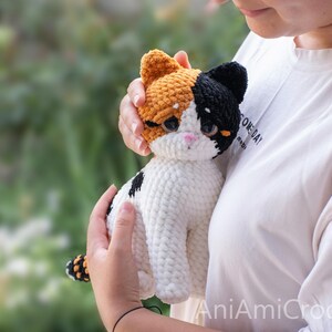 Calico kitten crochet pattern Plush kitty image 10