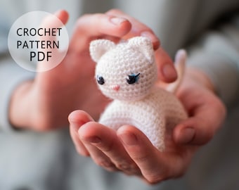 Cat crochet pattern Easy amigurumi kitten pattern Luna the kitty