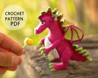 Crochet pattern Fruit dragon Amigurumi miniature