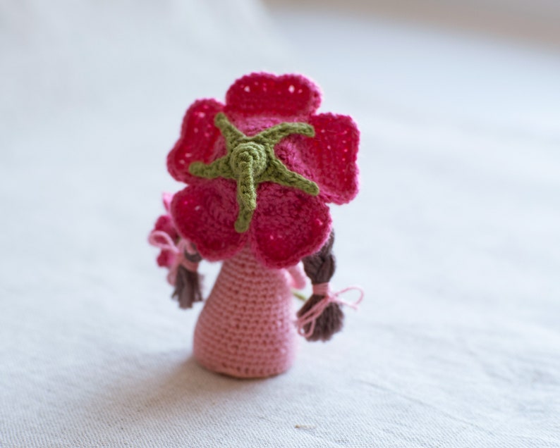 SET of 4 patterns Crochet flower fairies Wild Rose/ Forget-me-not/ Daisy/ Bluebell image 9