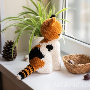 Calico kitten crochet pattern Plush kitty image 7