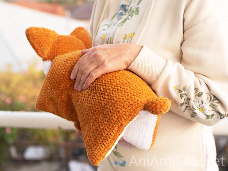 Puppy pillow crochet pattern Plush corgi image 7