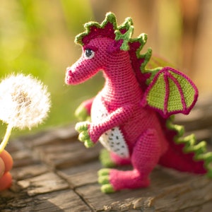 Crochet pattern Fruit dragon Amigurumi miniature image 2