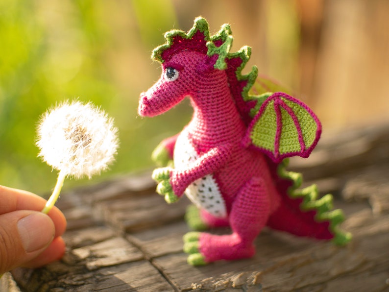 Crochet pattern Fruit dragon Amigurumi miniature image 2