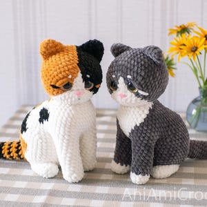 Calico kitten crochet pattern Plush kitty image 5
