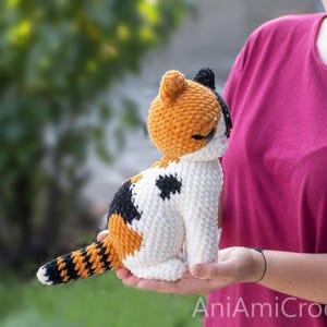 Calico kitten crochet pattern Plush kitty image 6
