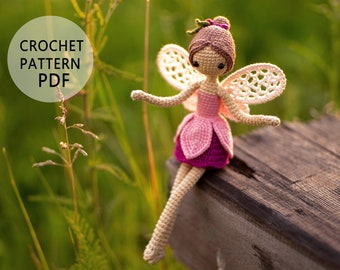 Fuchsia fairy Doll crochet pattern