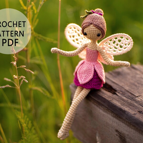 Fuchsia fairy Doll crochet pattern