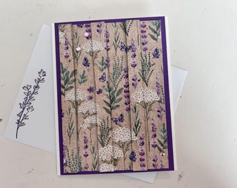 Get Well Botanical Handcrafted Dimensional Greeting Card