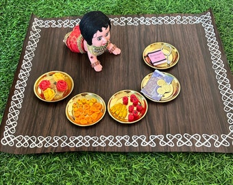 Annaprasanna krypande dockset | Dekoration för rismatningsceremoni