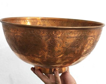 Antique Copper Vessel Sink Bathroom, Moroccan Handmade Sink