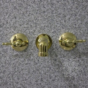 Unlacquered Pure Brass Wall Mounted Faucet, Bathroom Faucet Wall Mount With Different Styles Handles