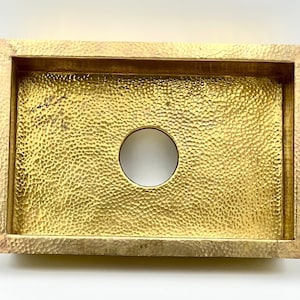 Unlacquered Brass Kitchen Island Sink, Undermount Brass Sink, Hammered Kitchen Bar Sink