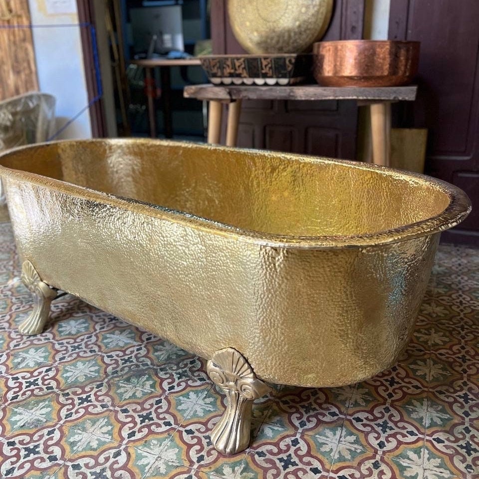 Brass bathtub on sale