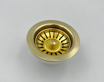 Unlacquered Brass Strainer Sink, Drainer sink , Drain Cover & Basket Strainer