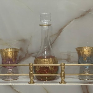 Unlacquered Brass Gallery Rail | Kitchen Fiddle Tipping Shelf Rail Brass | Brass Kitchen Galley Hardware