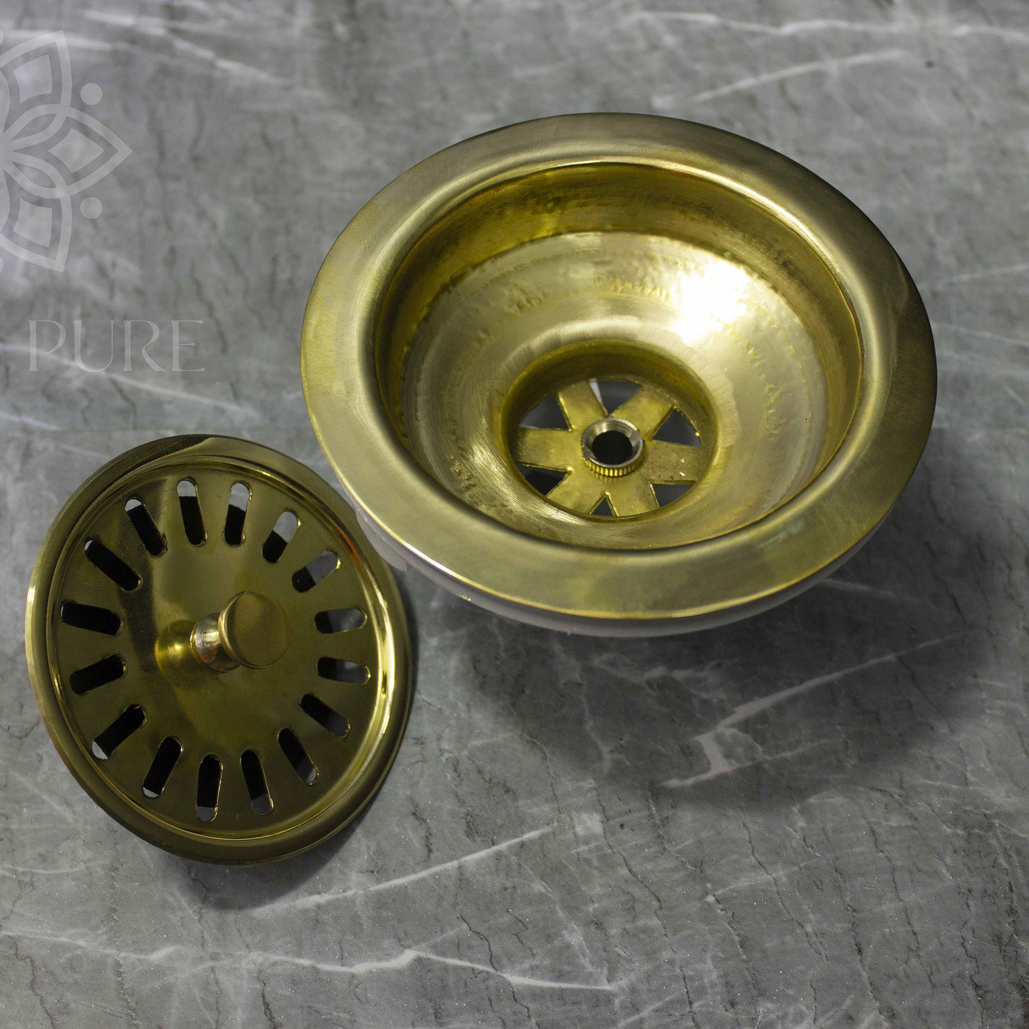 Unlacquered Brass Strainer Sink Drainer Sink With Removable Etsy Ireland