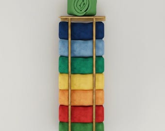 Unlacquered Brass Towel Holder, Antique Brass Towel Bar Rack With Vertical Rods