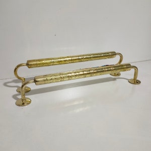 Handcrafted Brass Towel Holder , Single Bar Solid Brass Towel Hanger Bathroom