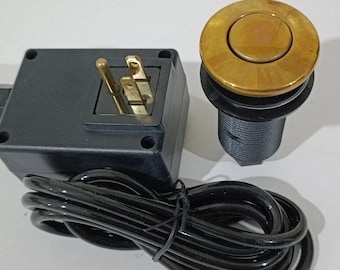 Unlacquered brass air switch kit | Waste Disposal Air Switch Button | Garbage Disposal Air Switch
