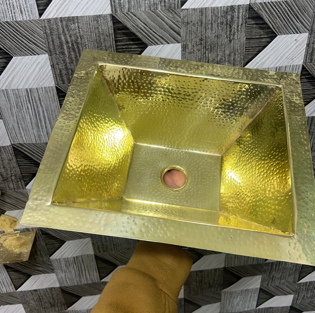 Handcrafted Unlacquered Brass Sink, Antique Brass Undermount Sink Etsy