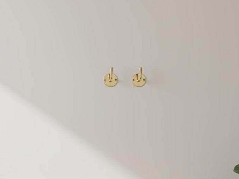 Brasspure wall hooks - Unlacquered brass hooks
