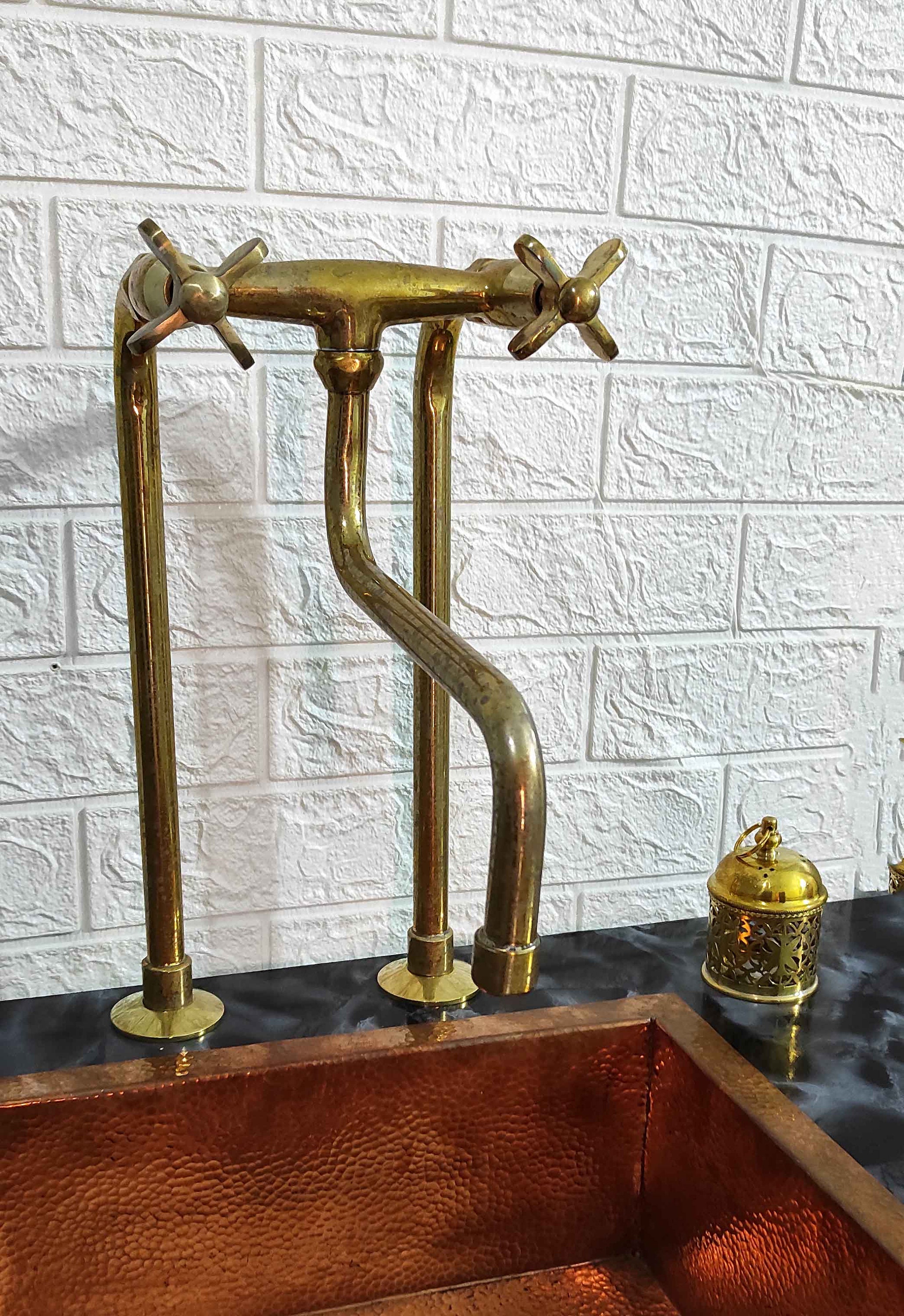 Unlacquered Brass Antique Kitchen Faucet With Long Legs -  Canada