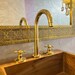 Bathroom Faucet Sink, 3 Hole Bathroom Faucet, Unlacquered Brass Vanity ...