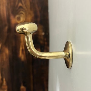 Unlacquered Brass Hooks For Wall, Handracfted Brass Bathroom Hooks,  Coat Hooks Rustic Wall Mounted