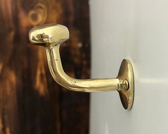 Unlacquered Brass Hooks For Wall, Handracfted Brass Bathroom Hooks,  Coat Hooks Rustic Wall Mounted