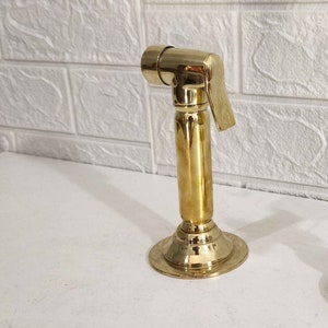 Unlacquered Brass Kitchen Sprayer, Handmade Sprayer With High Pressure