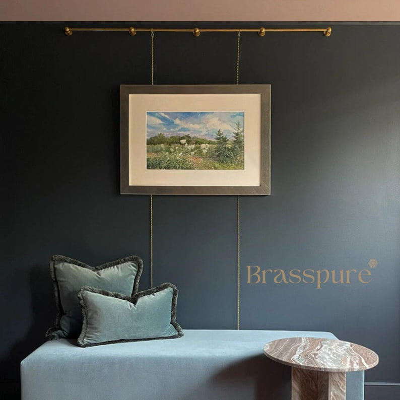 Decorative Picture Rail System, Unlacquered Brass Picture Rail, Brass ...