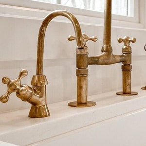 Unlacquered Brass Cold Water Faucet - Kitchen Faucets