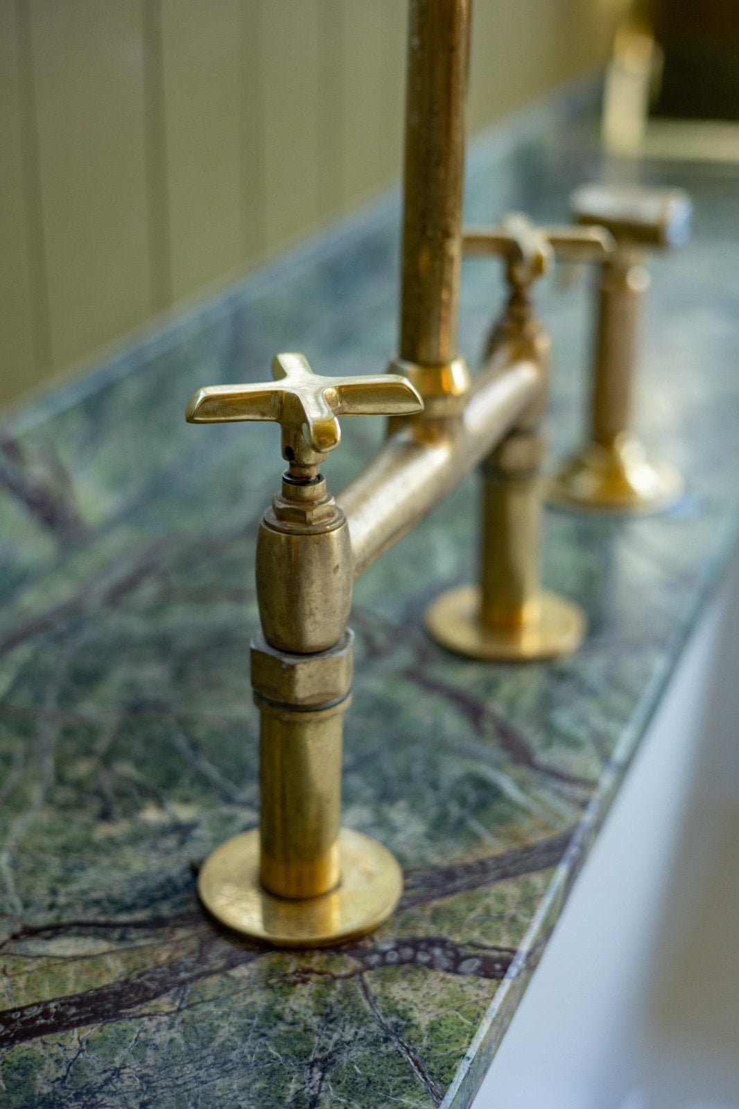 Unlacquered Brass Bridge Faucet With Linear Legs and Various Etsy